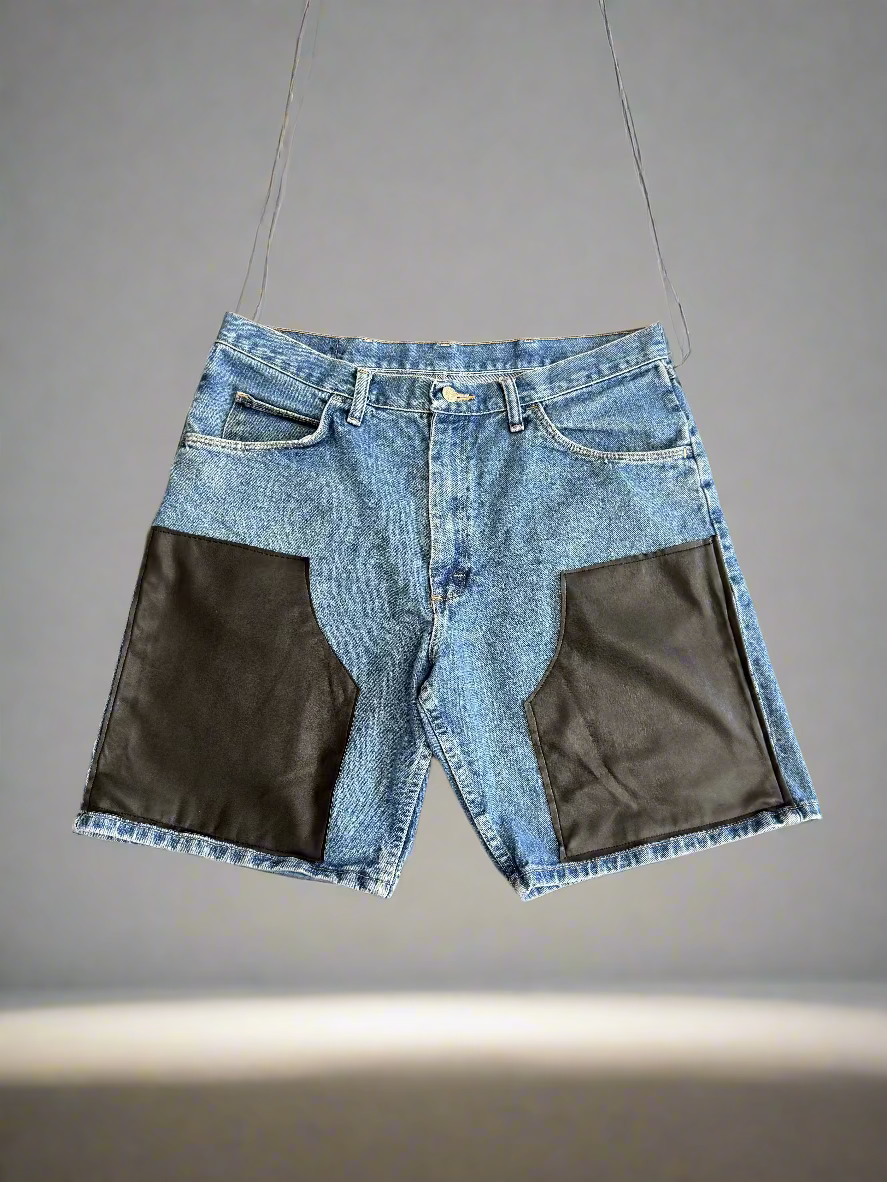 Leather Double Knee Jorts