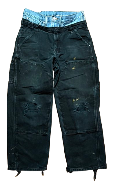 Custom Double Waisted Double Knee Jeans